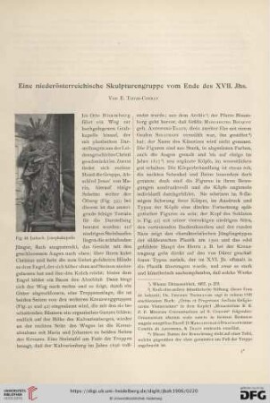 Eine niederösterreichische Skulpturengruppe vom Ende des XVII. Jhs.