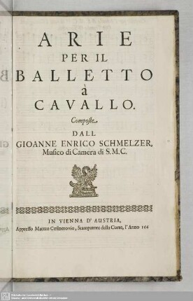 Arie per il Balletto a Cavallo