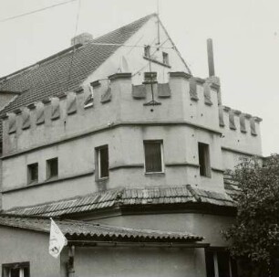 Klein Loitz. Gutshaus : Felixsee-Klein Loitz. Gutshof (18./19. Jahrhundert). Wohnhaus mit Altan an der Giebelseite