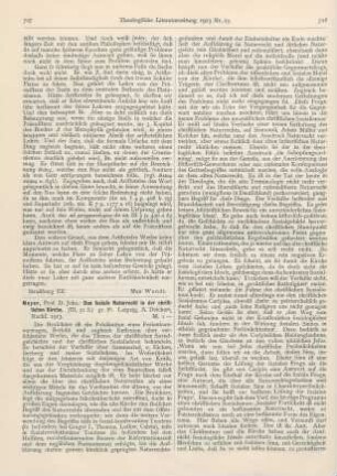 727-729 [Rezension] Meyer, Johs., Das soziale Naturrecht in der christlichen Kirche