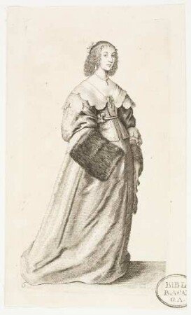 Die Dame mit Muff und Pelzstreifen