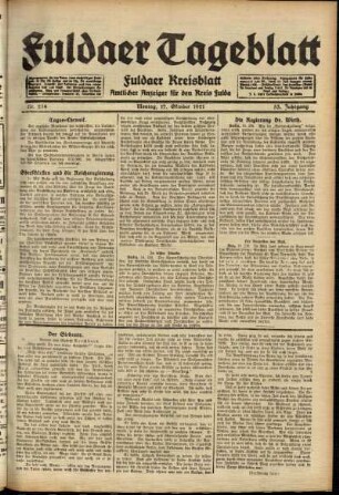 Ausgabe vom Montag, den 17. Oktober 1921.