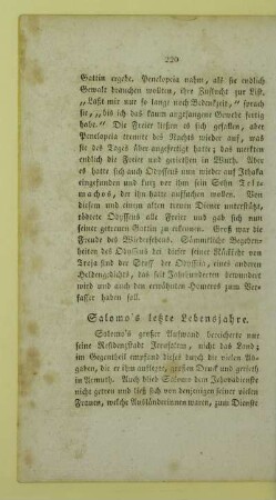 Salomo's letzte Lebensjahre