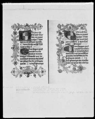 Gebetbuch der Prinzessin Sibylla von Kleve — Initialen G und C mit jeweils anschließender Ranke