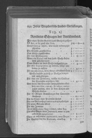 S 13. a) Revidirter Schragen des Amtschreibers.