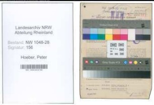 Entnazifizierung Peter Hoeber , geb. 07.05.1884 (Fernmelder)