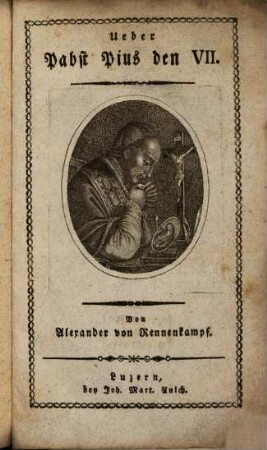 Über Pabst Pius den VII.