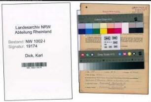 Entnazifizierung Karl Dick, geb. 21.01.1914 (Arbeiter)