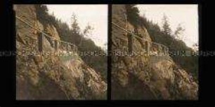 Felsenweg, Turmsteinweg, zur Talsperre Boberröhrsdorf und der Turmsteinbaude, bei Hirschberg
