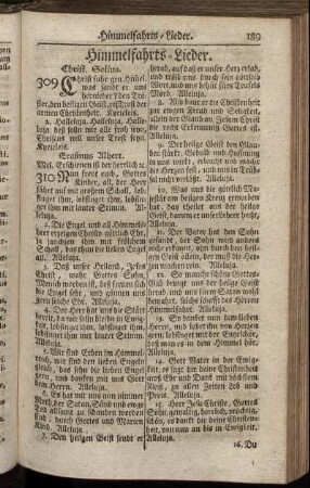 Himmelfahrts- Lieder. - Aufs Fest Johannis, des Täufers.