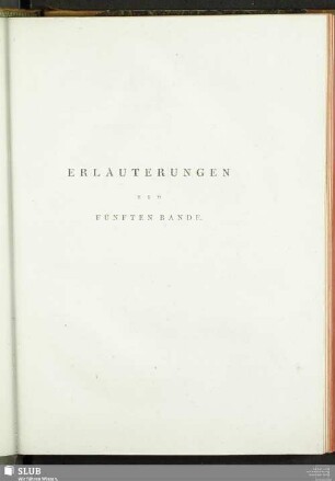 Erläuterungen zum fünften Bande