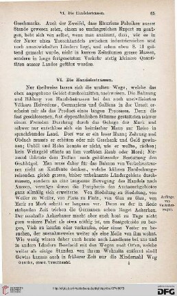 VI: Die Handelsstrassen