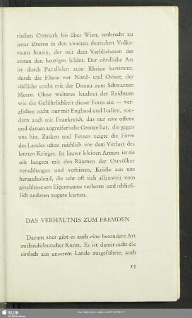 Das Verhältnis Zum Fremden