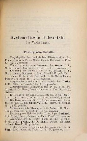 Verzeichnis der ... an der Universität Leipzig zu haltenden Vorlesungen. 1889/90, WS