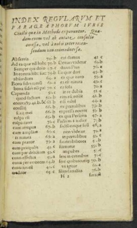 Index Regularum Et Paragraphorum Iuris Civilis ...
