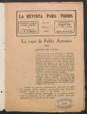 1919001400: La vejez de Pablo Antonio
