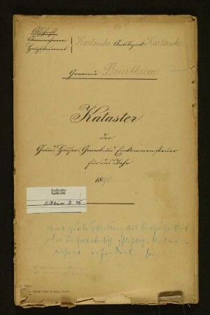 Steuerkataster (Kataster der Grund-, Häuser- und Erwerbssteuer; Abschriften)