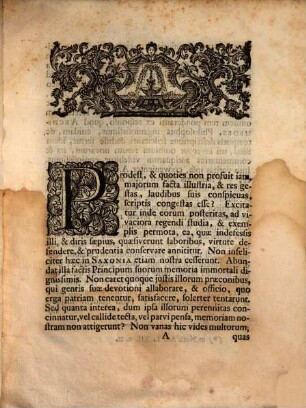 Orationem inauguralem qua professionem iuris feudalis ordinariam ... auspicabitur lecturis ... indicit ... Justus Georgius Chladenius : [Programma de magni ducatus saxonici formula]