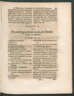 Caput I. De Etymologia, Synonymia, & Homonymia Accisarum.
