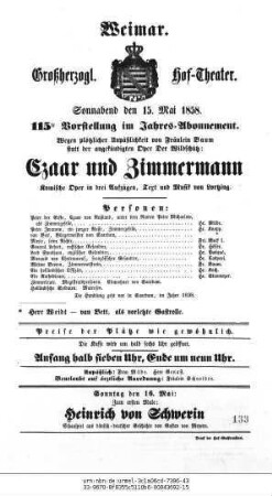 Czaar und Zimmermann
