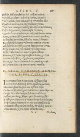 P. Virg. Maronis Aeneidos, Liber Quintus.