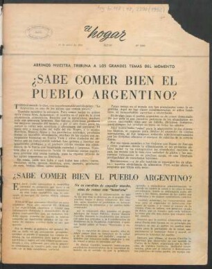 ¿Sabe comer bien el pueblo argentino?