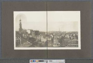 Die große Michaeliskirche im Stadtbild : Schaarmarkt mit der Michaeliskirche (Doppelblatt)