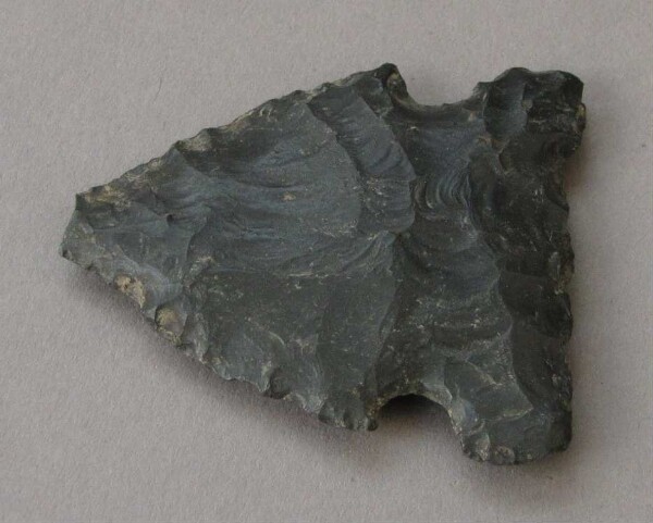 Arrowhead made from obsidian