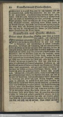 Kranckheits- und Sterbe-Gebete