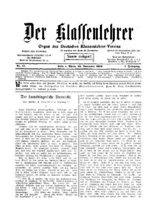 Der staatsbürgerliche Unterricht