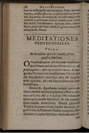 Prima. De beneficiis Spiritus Sancti, & requisitis fidelium