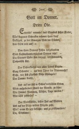 Dritte Ode