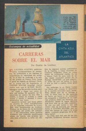 Carreras sobre el mar : Estampas de actualidad