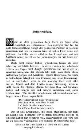 Johannisfest.