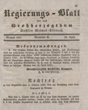 Nr. 6 : 29. April 1837