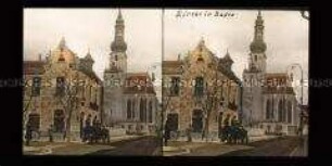 Blick zur Pfarrkirche St. Stephan, Baden
