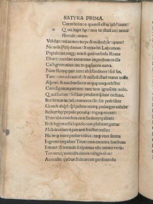 Satyra Prima.