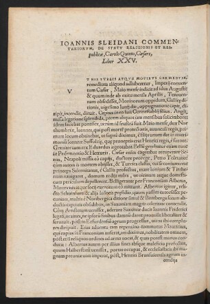 Ioannis Sleidani Commentariorum ... Liber XXV.