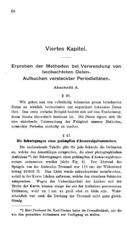 § 47. Die Schwingungen eines gedämpften d'Arsonvalgalvanometers.