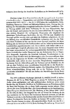 Lange, Helmut :: Die Nordelbische Evangelisch-Lutherische Kirche, Vorgeschichte und rechliche Gliederungsprobleme, Diss. : Kiel, 1972