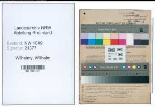 Entnazifizierung Wilhelm Wilhelmy , geb. 17.09.1888 (Bahnbeamter)