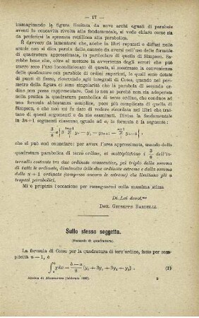 Sullo stesso sogetto (Formule di quadratura)