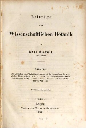Beiträge zur wissenschaftlichen Botanik. 3