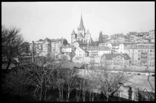 Lausanne: Kathedrale, mit Umgebung, Rückseite