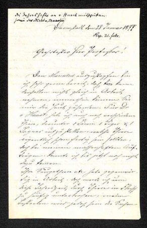 Brief von Kerz