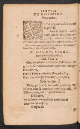 De Regimine Verborum.