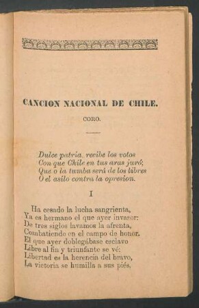 Canción nacional de Chile.