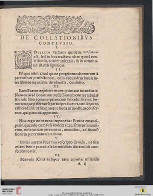 De collationibus conclusio