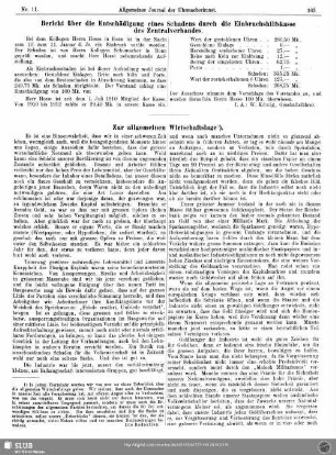 Zur allgemeinen Wirtschaftslage