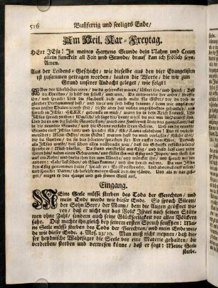 516-529, Am Heil. Kar-Freytag.